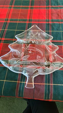 Christmas Frosted Tree Candy/Cookie dish