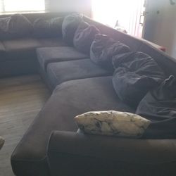 Dark Gray Sectional Sofa Couch