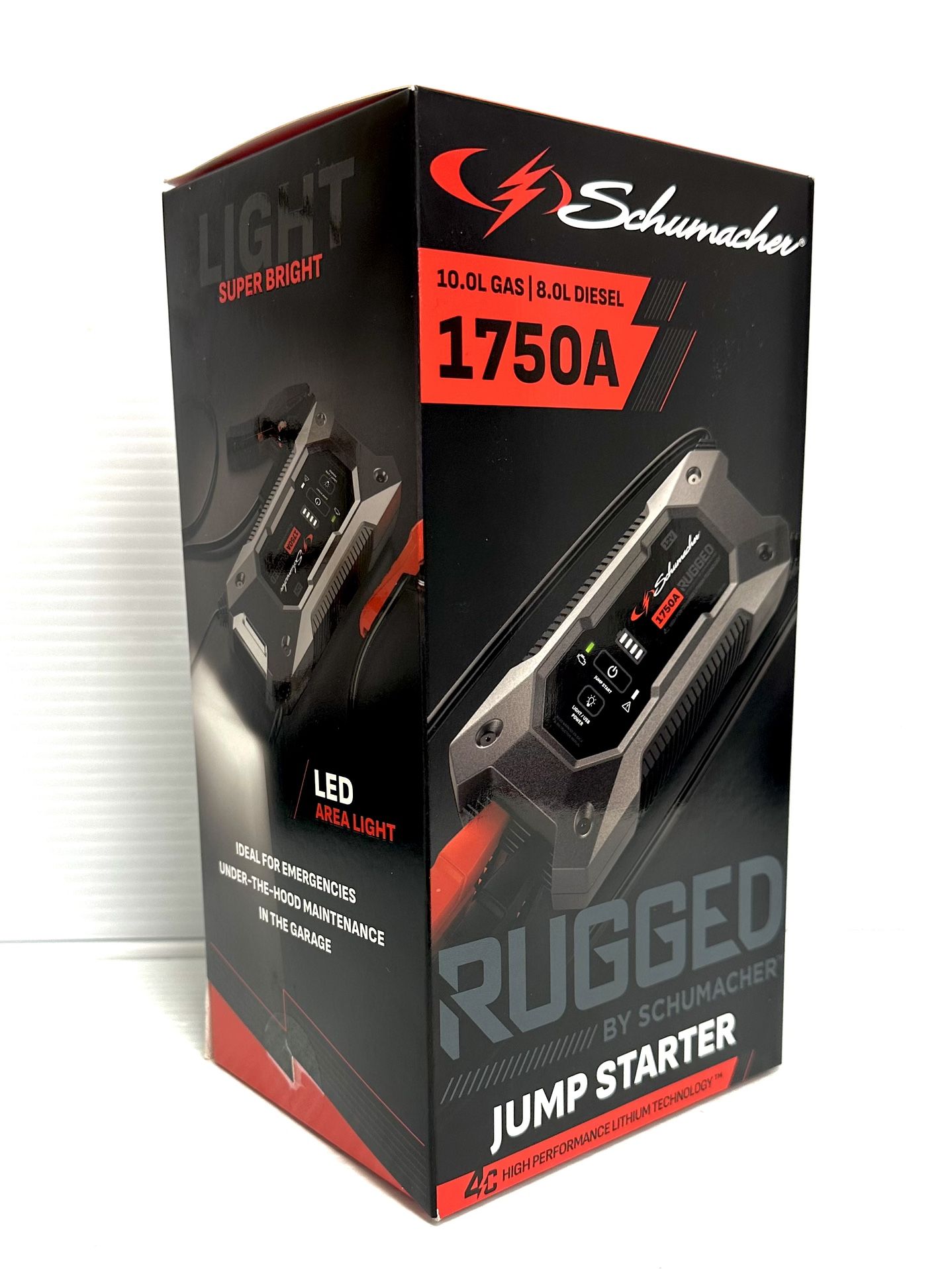 Schumacher SL1611 1500A Rugged Lithium Jump Starter & USB Power Source 🔋 NEW )