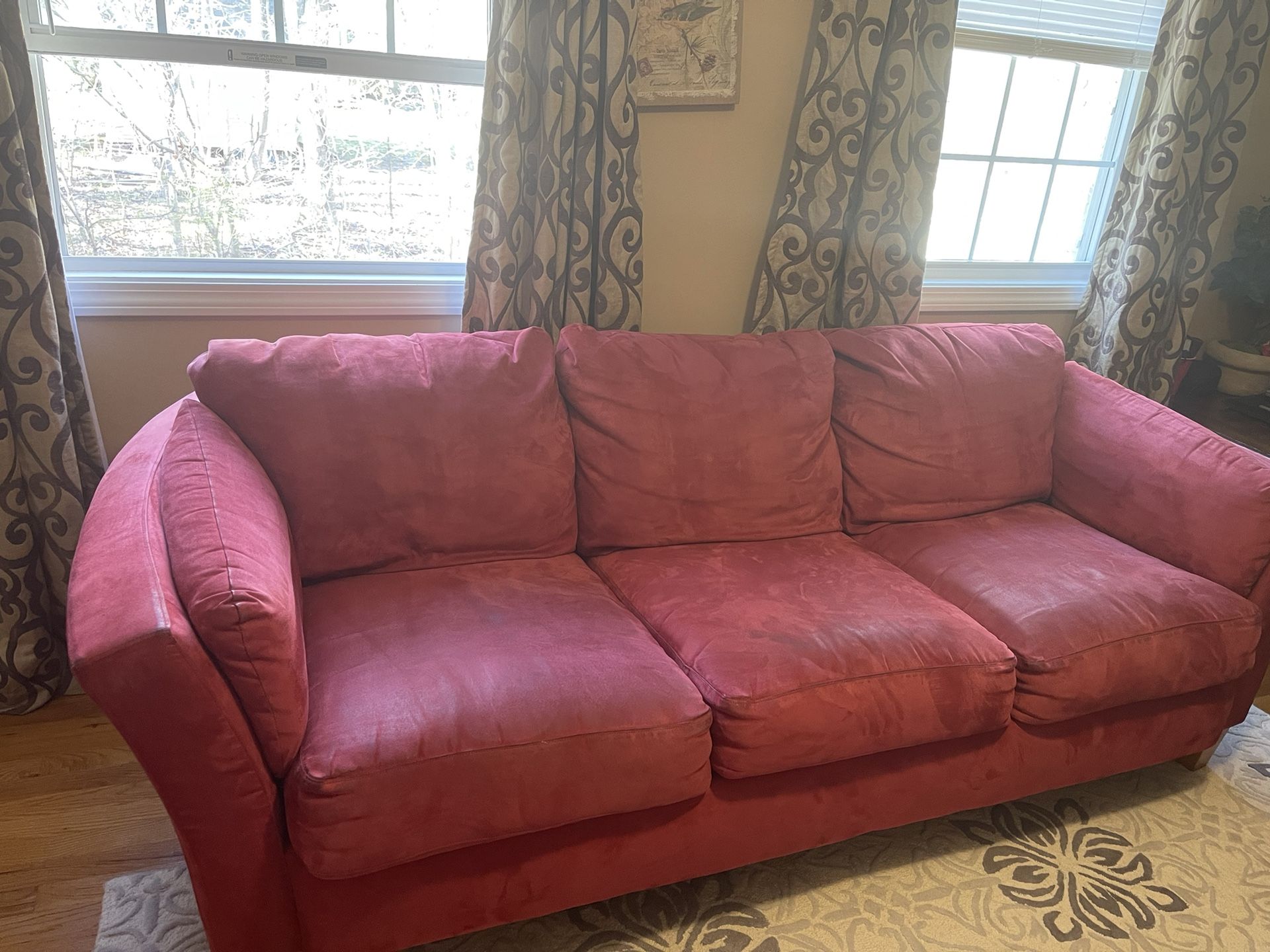 Velvet Red Sofas