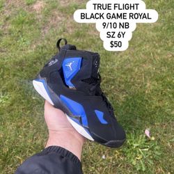Jordan True Flight Black Game Royal Size 6Y