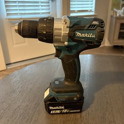 Makita Hammer Drill with 5.0ah 18V Battery