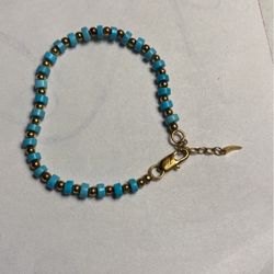 Turquoise Beaded, Gold Plated Missoma Bracelet 