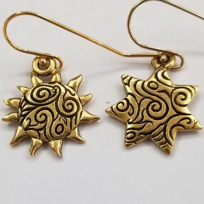 Gold Plated Earrings On Wires