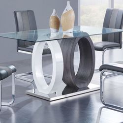 Modern Style Glass Top Dining Set! 