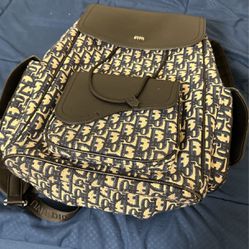 Dior Oblique Calfskin Saddle Backpack