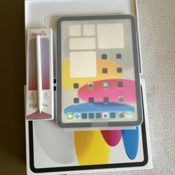 Apple iPad 10th Generation (2022 model /new Open Box ) 64GB Wi-Fi + Cellular with pencil, keyboard & case 