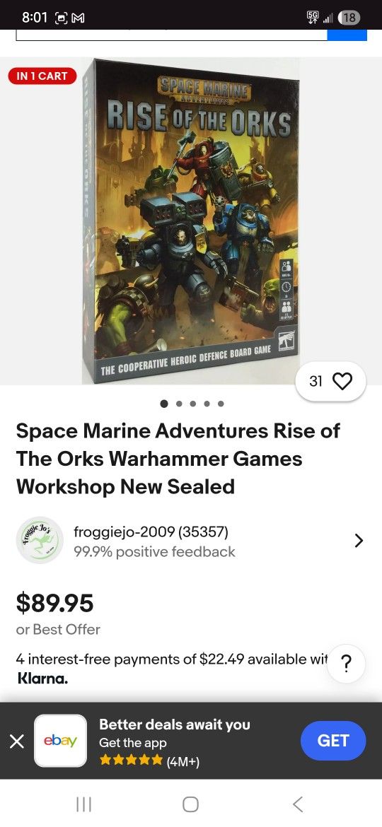 Space Marine Warhammer Game New