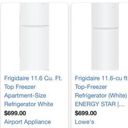 Apartment Sized Refrigerator Brand New