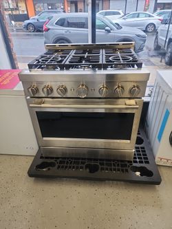 New KitchenAid 36" Wide Stainless Steel Gas Stove