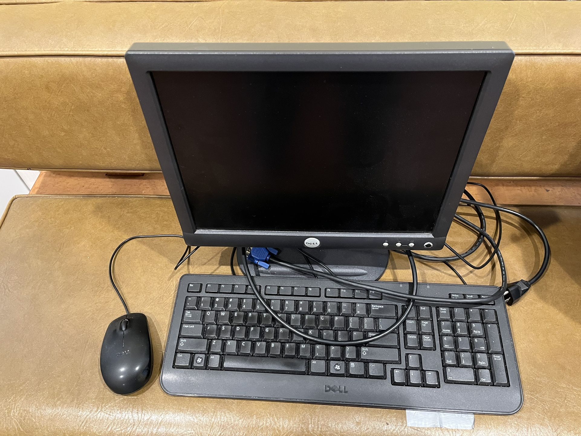 Computer Monitor, Keyboard and Mouse 