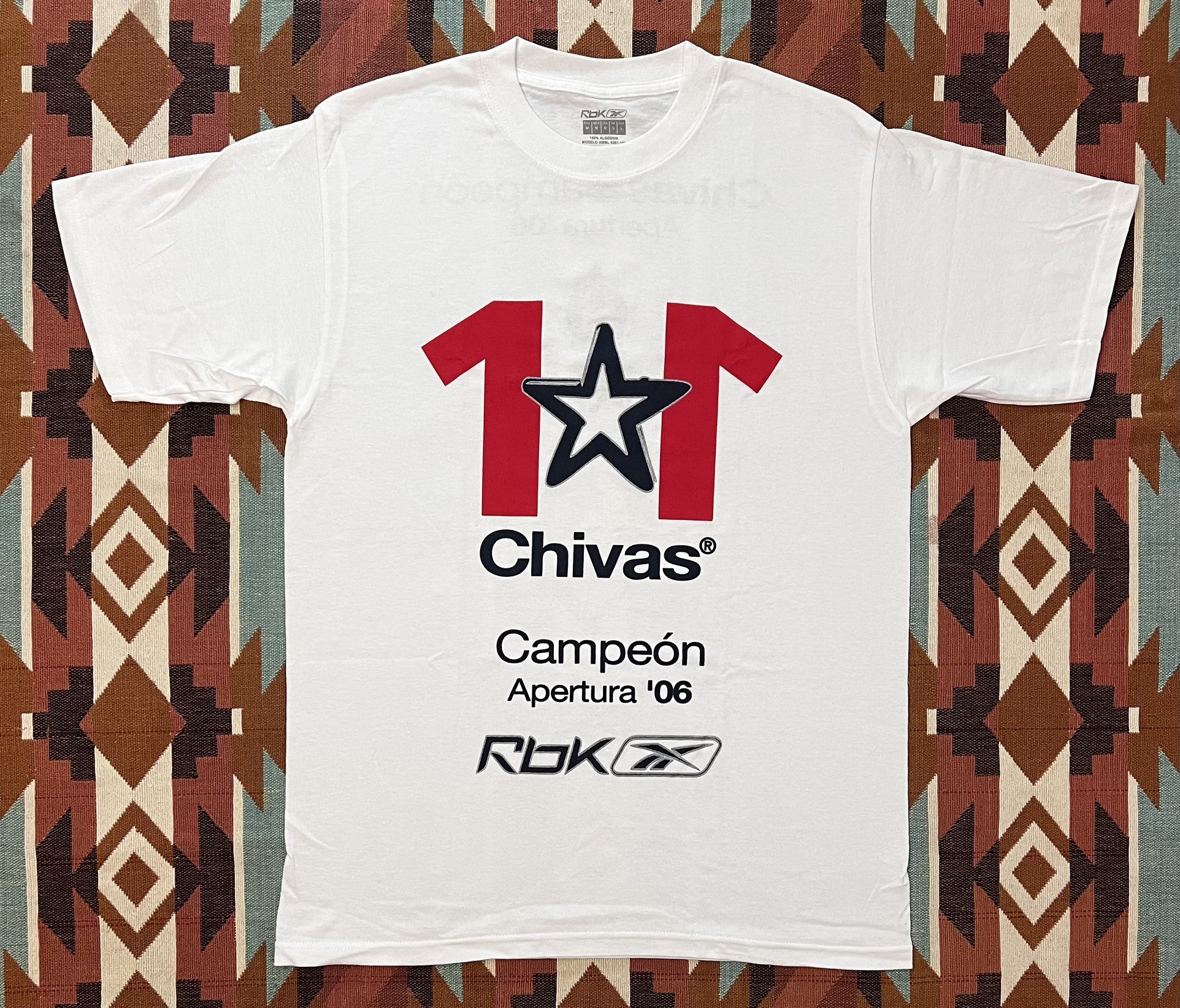 Vintage Reebok Chivas de Guadalajara Campeón 2006 T-Shirt Men’s Medium Slim Fit