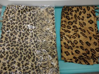Leopard Print Scarf Shawls Set Of 3