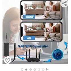 Spy Camera Hidden Camera Nanny Cam, MITUUT Mini Camera 4K Ultra HD with Wireless WiFi Camera, Portable Home Security Indoor Outdoor Secret Pinhole Sma
