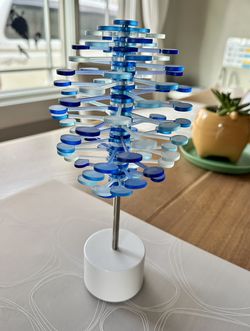 Blue Acrylic Kinetic Sculpture