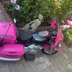 Moto Policía Para Niña De Hasta Diez Años 