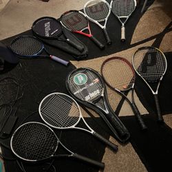 Various tennis rackets racquets $20-$40 each buy more and save, various sizes Wilson prince head  Also Have a couple a little more high end up to $60 