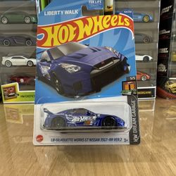 🇯🇵 HOT WHEELS 2021 - Blue LBWK LIBERTY WALK GT-R - LB-Silhouette Works GT Nissan 35GT-RR VER.2  - HW DREAM GARAGE 5/5- 154/250 - Die Cast Toy 🇯🇵