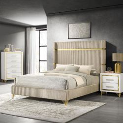 3-Pc Queen Size Bedroom Set. $53 Down Payment 
