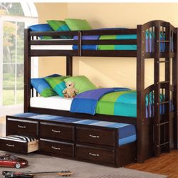 Three Levels Bunk Bed Frame.