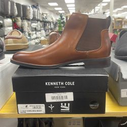 Kenneth Cole, Mens Tully Chelsea Boot, Medium Brown, 9.5