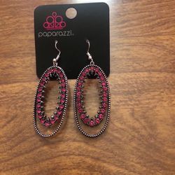 Pink Silver Earring 
