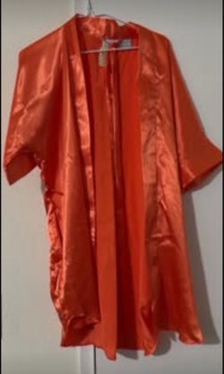Vintage Axiom Orange Satin Robe NWT