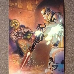 1996 Star Wars Finest Topps Ponda Baba Cantina #68 Movie Art Collectible Vintage Trading Card Chrome Chromium