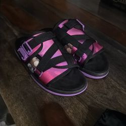 Draco Slides, Graduation Bear, Purple, Pink, and Black, Size 9-10 Men’s