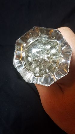 Antique door handles, glass