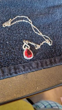 New Ruby Teardrop Necklace PRICE REDUCED