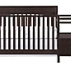 Oxford Baby Harper 4-in-1 Convertible Crib & Changer Combo in Espresso
