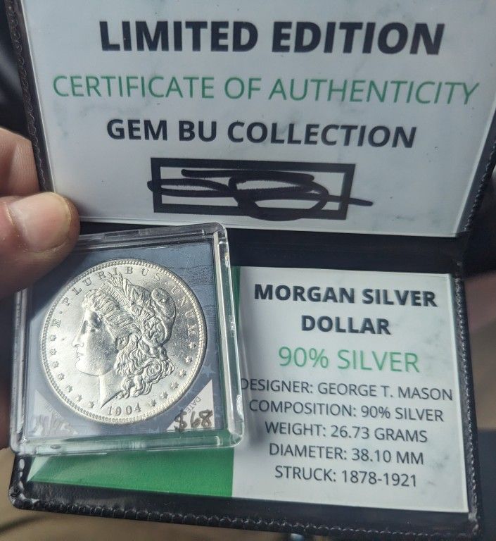 Gem BU Collection 1904 Morgan Silver Dollar