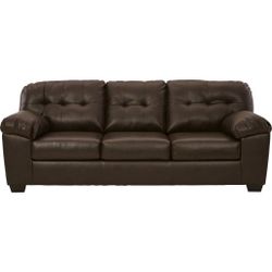 Leather Stunning Nice Tufted Couch