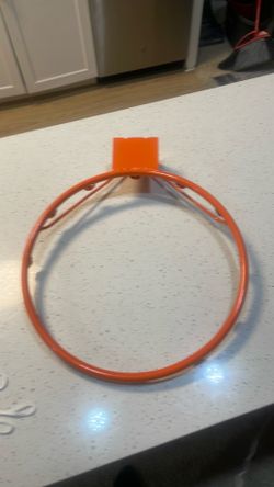 Official size basketball rim with net