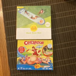 Operation Splash And Shark Waterslide Toys 