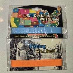 Rubber Wristbands Texas and I Love Fishing