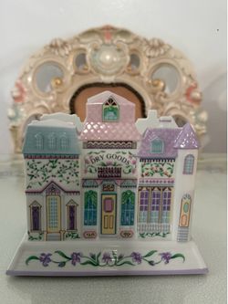 Rare Lenox Village Dry Goods Napkin Holder