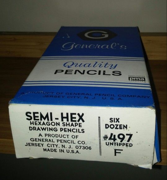 General's Semi-Hex #497 F Drawing Pencils