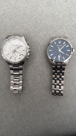 Two Bulova Stainless Steel Watches