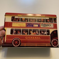 1990’s CADBURY MIDLER DOUBLE DECKEE BUS TIN with Hinged Top