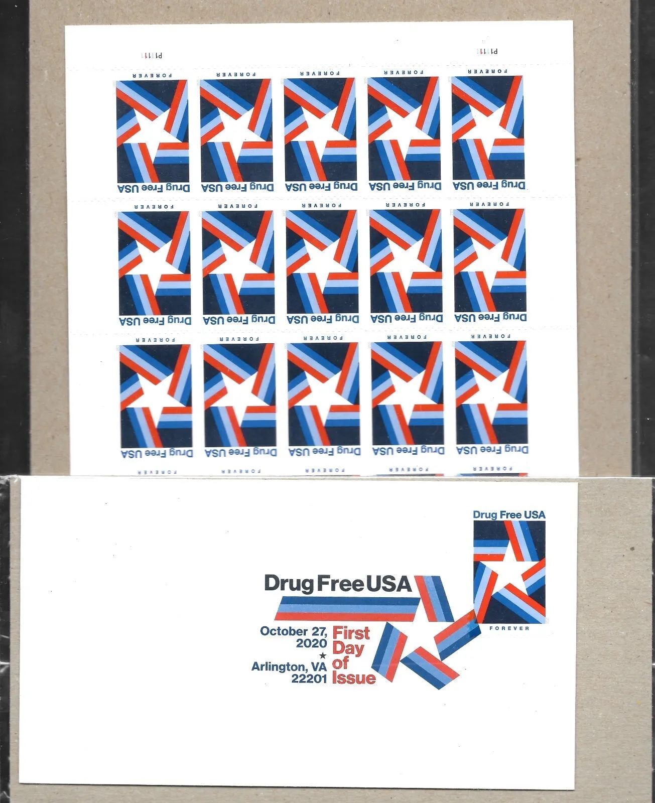 1000 Drug Free USA Forever Stamp