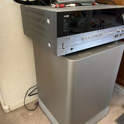Receiver, Subwoofer and 5 Speakers Harmon Kardon