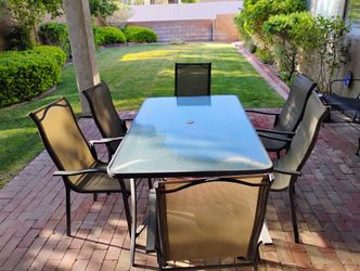 Patio Table - Bench - Table - Chairs - Patio Set- Outdoors - Dinner Table 
