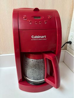 Vintage Cuisinart Automatic Grind and Brew 12-Cup Red Coffee Maker