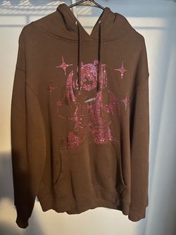 Brown Rhinestone Hoodie Versailles Mens Large