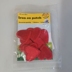 Iron On Heart Parches
