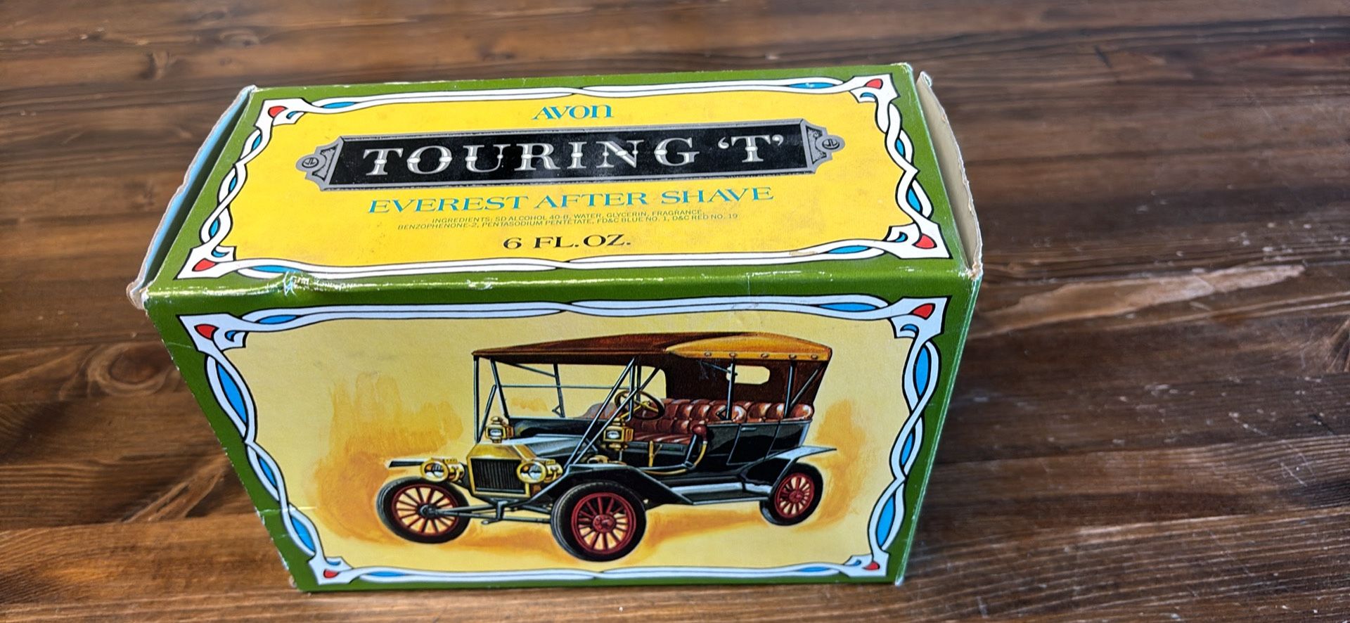 Avon Touring T after shave decanter  Vintage May 1978 Contains Everest 6 fl oz 