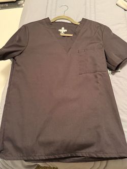 Grey Scrub Top V-Neck