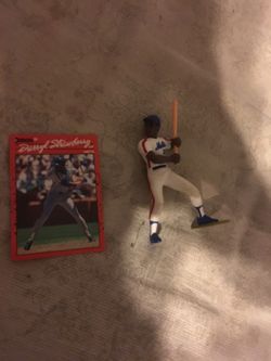 Darryl Strawberry action figure and 1989 card